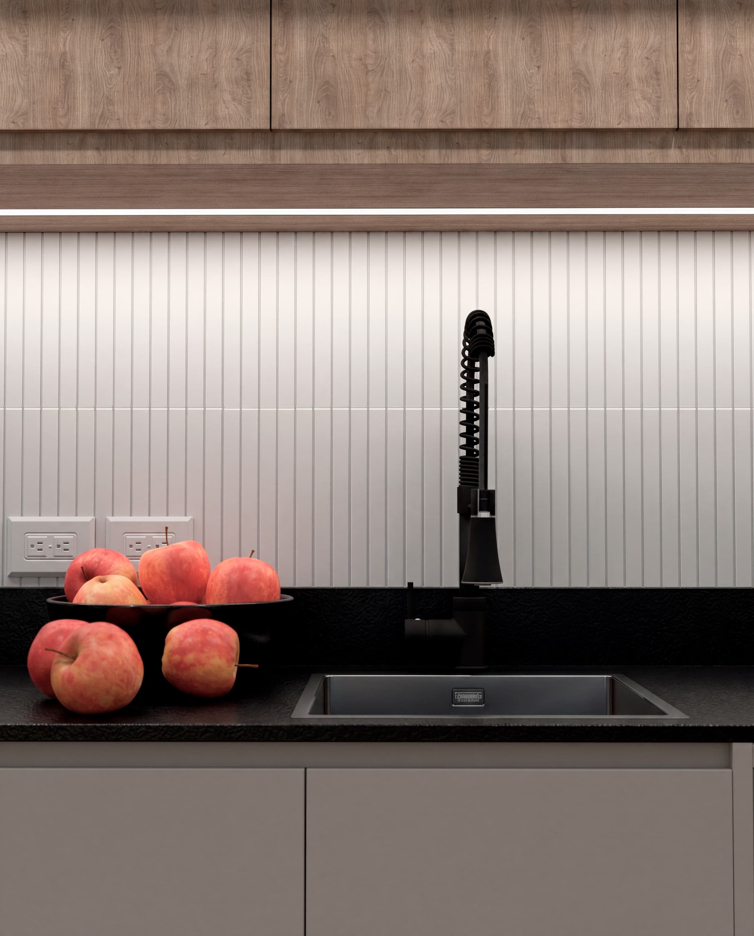 Reforma Alberdi — Diseño y visualización de cocina e interiores. Proyecto propio. (interiorismo, CABA)