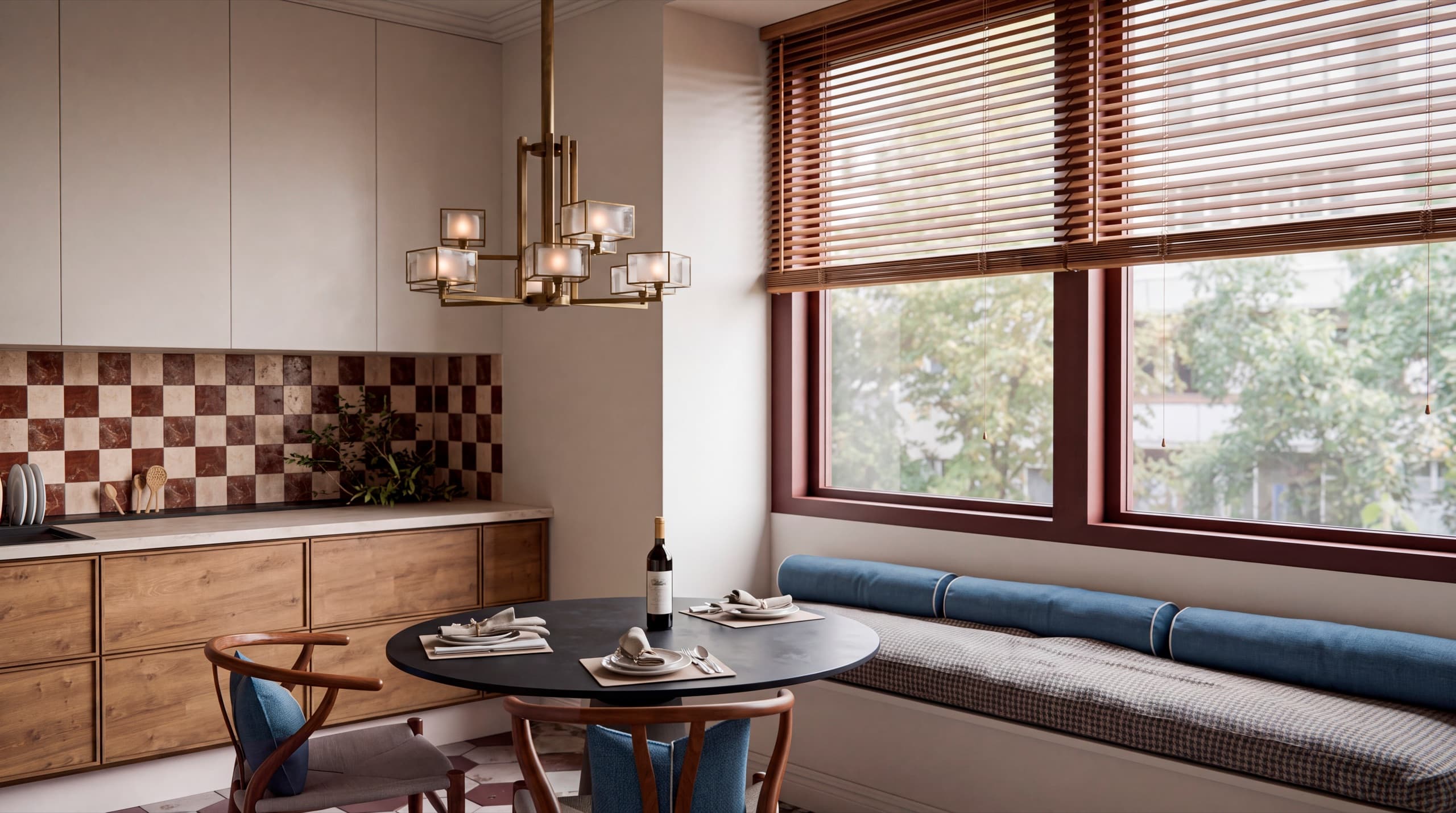Estilismo Cocina - Interiorismo Casa de campo Las Cortaderas — Estilismo y render de cocina para proyecto en Casa de campo "Las Cortaderas", Prov. Bs. As.. Foto 4 de 4.